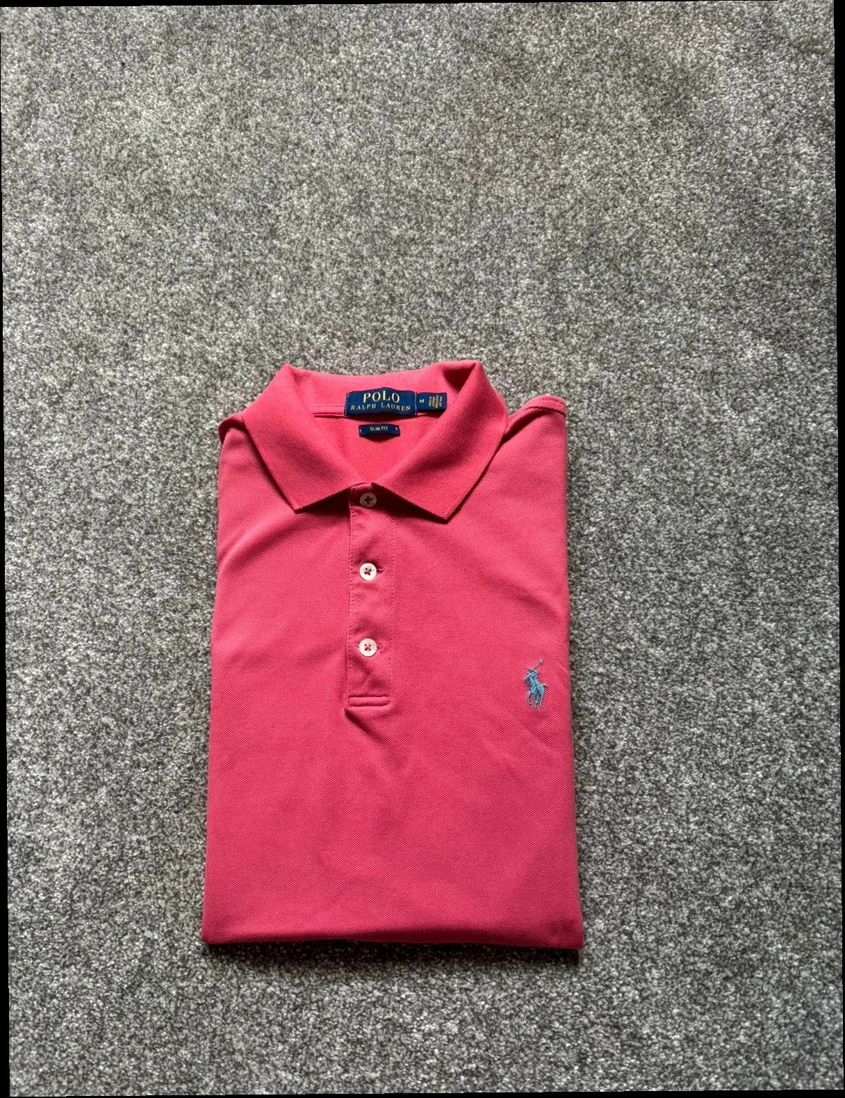 Ralph Lauren Pink Polo Shirt "Slim Fit" - Size Medium