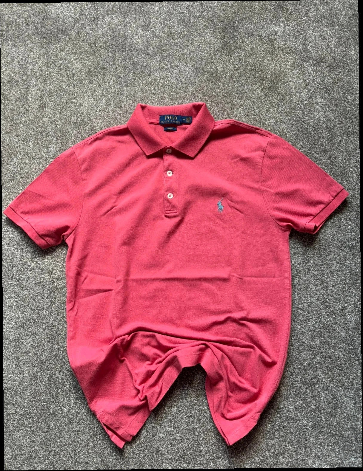 Ralph Lauren Pink Polo Shirt "Slim Fit" - Size Medium
