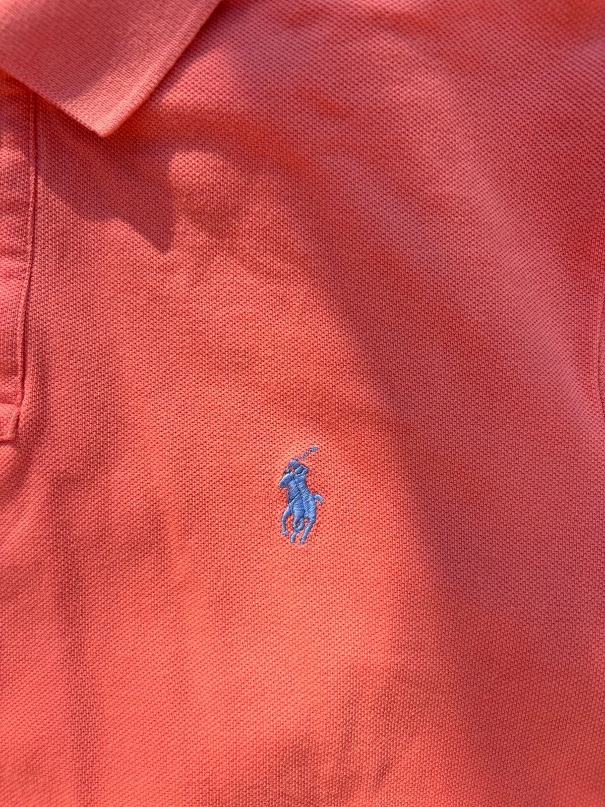Ralph Lauren Coral Polo Shirt "Custom Slim Fit" - Size Large RRP £120