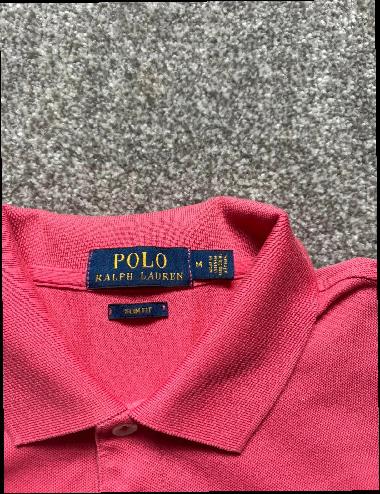 Ralph Lauren Pink Polo Shirt "Slim Fit" - Size Medium