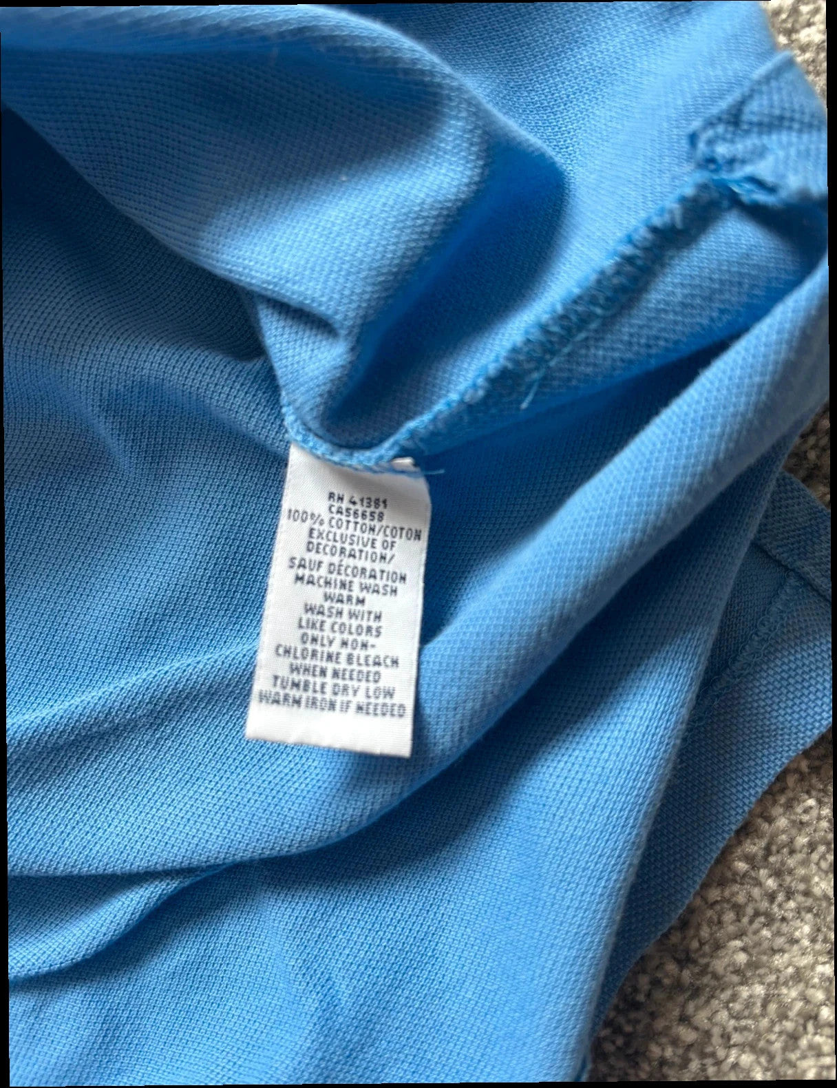 Ralph Lauren Blue Polo Shirt "Custom Fit" - Size Large