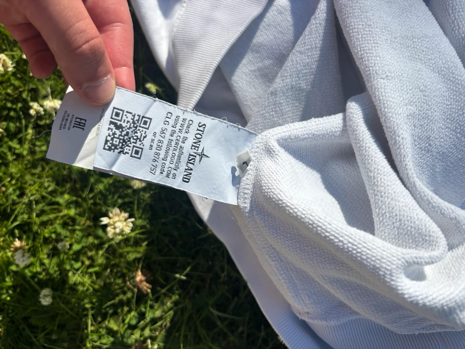 Stone Island White Sweatshirt Mens Large RRP £275