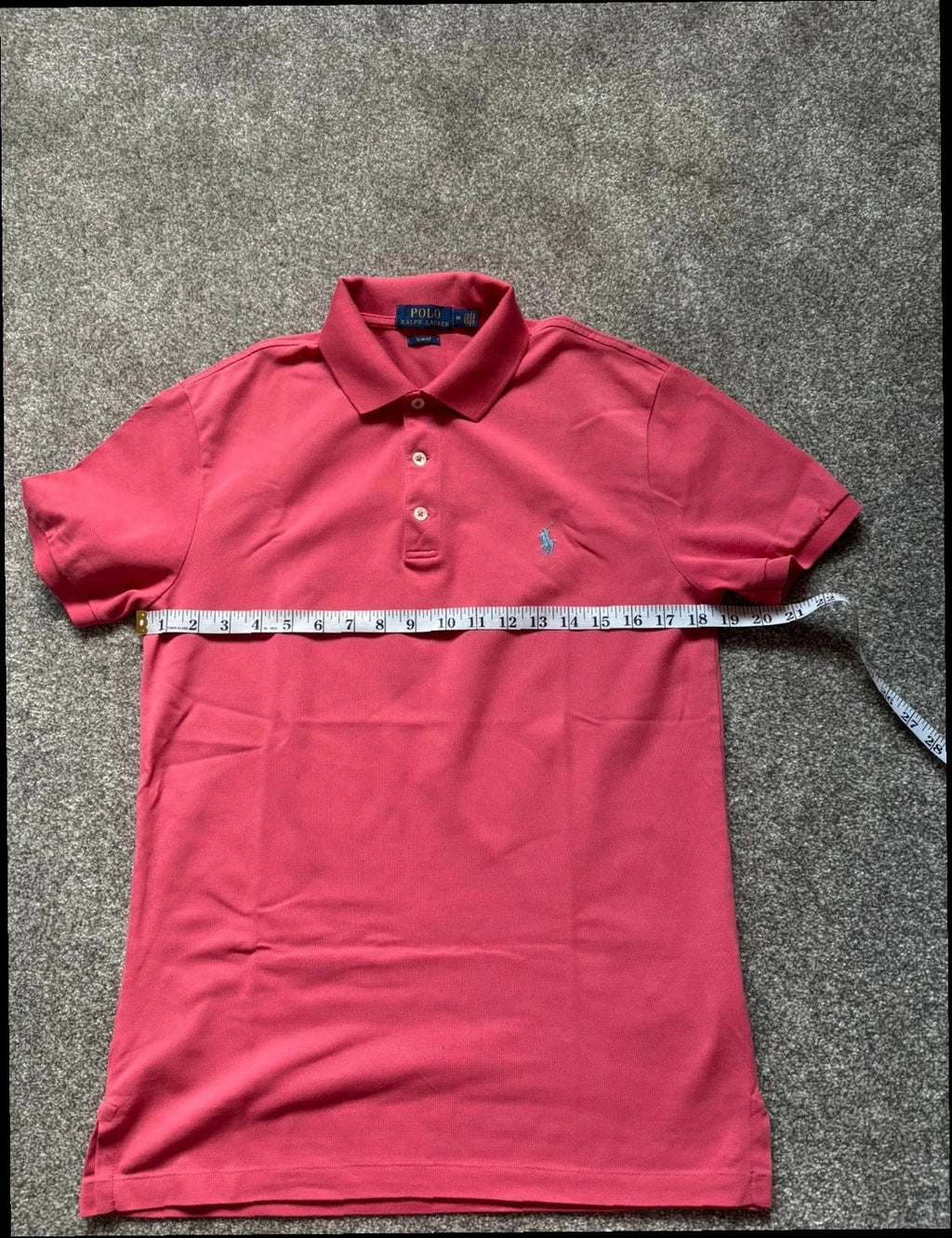 Ralph Lauren Pink Polo Shirt "Slim Fit" - Size Medium