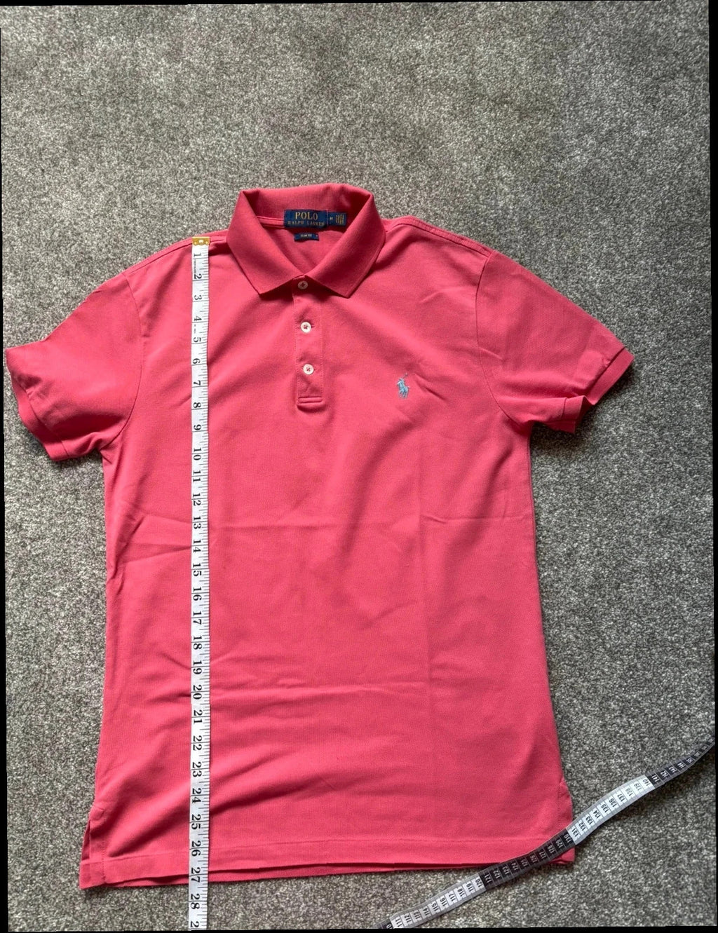 Ralph Lauren Pink Polo Shirt "Slim Fit" - Size Medium