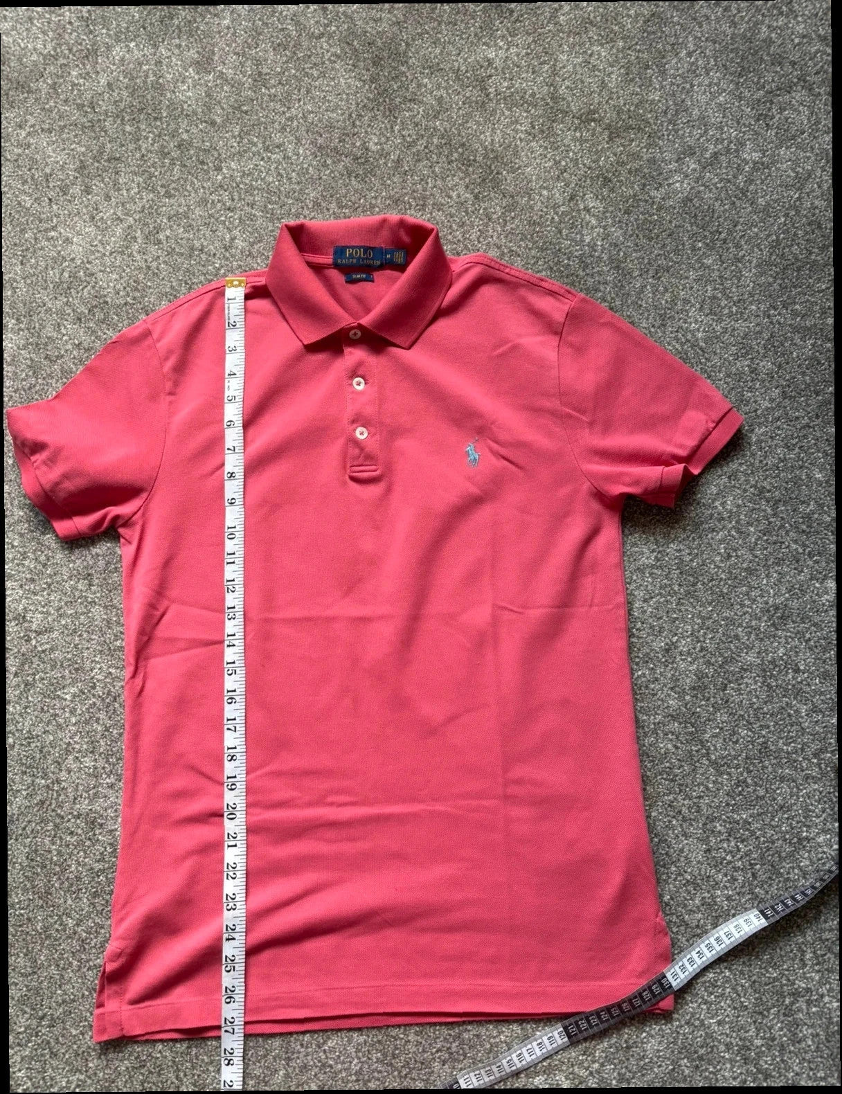 Ralph Lauren Pink Polo Shirt "Slim Fit" - Size Medium